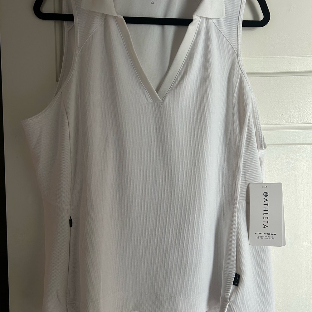 Athleta Women's Classic White Tank Top XL NWT